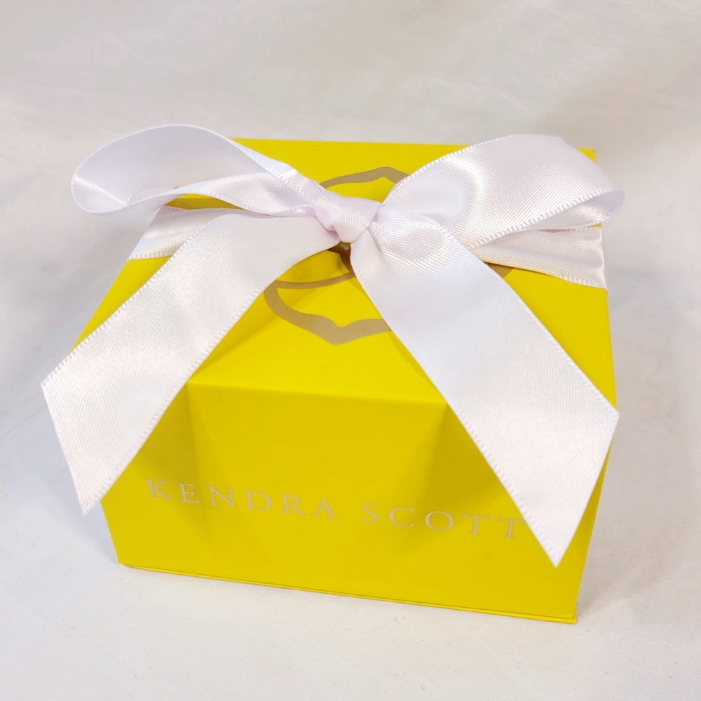 Kendra Scott Yellow Gift Box with White Ribbon
